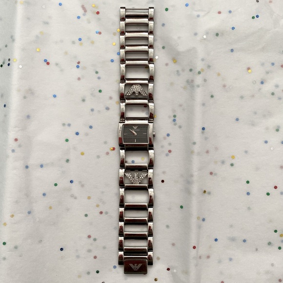 💎EMPORIO ARMANI 💎women’s bracelet watch with mineral crystals . - Picture 12 of 15